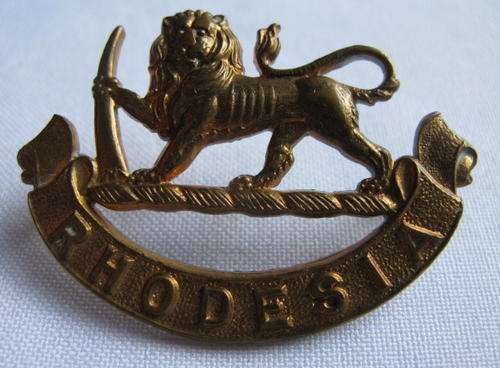 SOUTHERN RHODESIAN BRASS CAP BADGE,USED BY VARIOUS UNITS WHICH DID NOT HAVE A SPECIFIC REGIMENT BAD