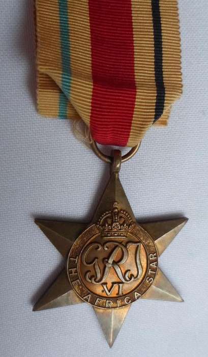 FULL SIZE AFRICA STAR-UNNAMED-ORIGINAL PERIOD MEDAL