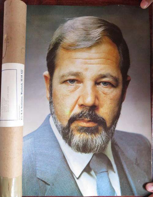 LARGE ORIGINAL PORTRAIT OF THE LATE AWB LEADER EUGENE TERBLANCHE-MEASURES 42X29CM
