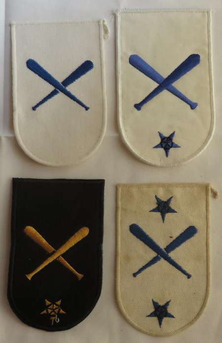 SA NAVY PHYSICAL TRAINING INSTRUCTOR TRADE BADGES 1X 2ND CLASS 2X 1ST CLASS & 1X LEADING SEAMAN-WINT