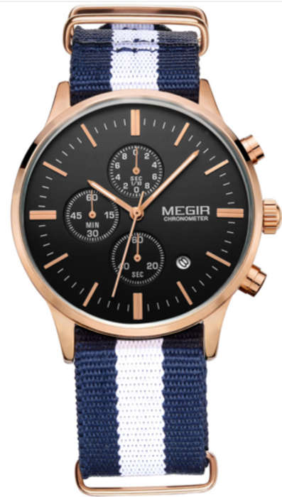 MEGIR CHRONOGRAPH Nautical British Navy Gents watch++HOT FASHION  GIVE AWAY PRICE!!