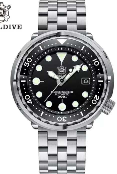 MASSIVE!!--STEELDIVE 300M SERIOUS MARINE DIVER TUNA CAN SEIKO NH35A MVT 24 JEWELS !