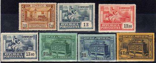PORTUGAL 1924 400th BIRTH ANNIV OF CAMOENS PART SET OF 7 L.M.M. CAT 26 POUNDS.