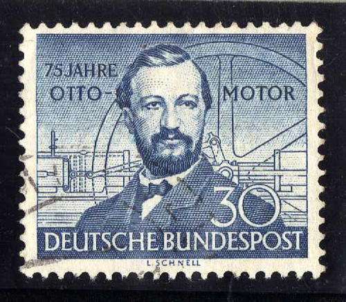 GERMANY (WEST) 1952 75th ANNIV OF OTTO GAS ENGINE V.F.U. MI 150 CAT 20 EURO