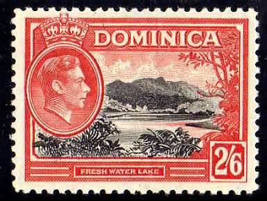 DOMINICA 1938 2/6d DEFINITIVE FINE MOUNTED MINT. SG 107. CAT 20 POUNDS.