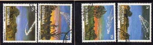 BOTSWANA 1986 "HALLEY'S COMET" SET OF 4 V.F.U. SG 595-8. CAT 5,50 POUNDS.