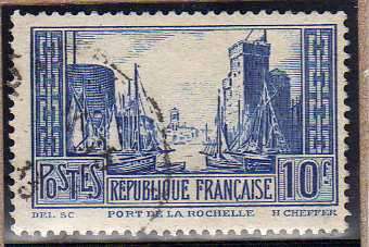 FRANCE 1929 "VIEWS" 10FR VERY FINE USED. SG 474b. CAT 20 POUNDS.