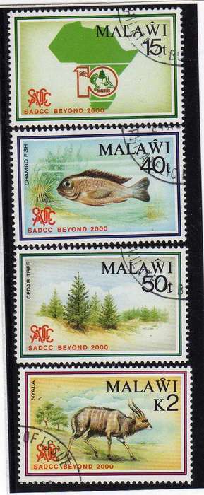 MALAWI 1990 "SADCC 10TH ANNIV" SET OF 4 V.F.U. SG 843-7. CAT 12 POUNDS.