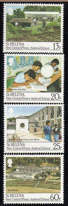 ST HELENA 1989 "PRINCE ANDREW SCHOOL" SET OF 4 U.M.M. SG 545-8. CAT 6,75 POUNDS.