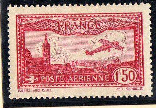 FRANCE 1930 "AIR" 1fr50 RED MOUNTED MINT (HEAVY HINGE). SG 483. CAT 27 POUNDS.
