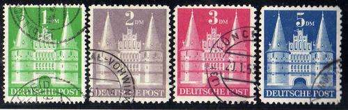 GERMANY 1948 ALLIED ZONE 1,2,3 & 5DM FINE USED. MI 97-100 TYPE II. SG A132-35.