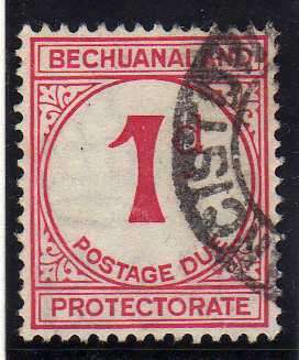 BECHUANALAND 1932 1d POSTAGE DUE GOOD USED. SACC 5. CAT R140. (2015).