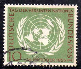 GERMANY WEST 1955 "UN DAY" SG 1147 V.F.U. CAT 5,75 POUNDS.