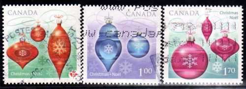 CANADA 2010 "CHRISTMAS" SET OF 3 FU. SG 2698-2700. CAT 6,85 POUNDS.