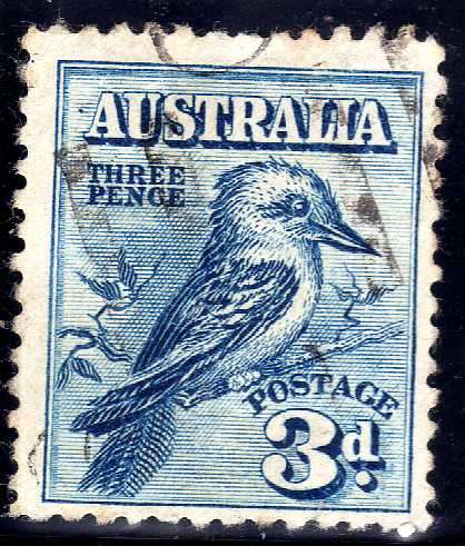 AUSTRALIA 1928 NATIONAL STAMP EXHIBITION 3d BLUE VERY FINE USED. SG 106. CAT 6,50 POUNDS.
