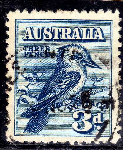 AUSTRALIA 1928 NATIONAL STAMP EXHIBITION 3d BLUE VERY FINE USED. SG 106. CAT 6,50 POUNDS.