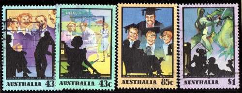 AUSTRALIA 1991 "AUSTRALIAN BROADCASTING" SET OF 4 VFU. SG 1295-98. CAT 4,55 POUNDS.