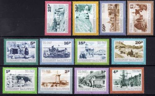 GUERNSEY 1982 POSTAGE DUE SET OF 12 LMM. SG D30-41. CAT 5,60 POUNDS.