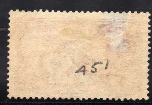 GREAT BRITAIN 1934 RE-ENGRAVED SEAHORSE 5/- FU. SG 451. CAT 85 POUNDS.