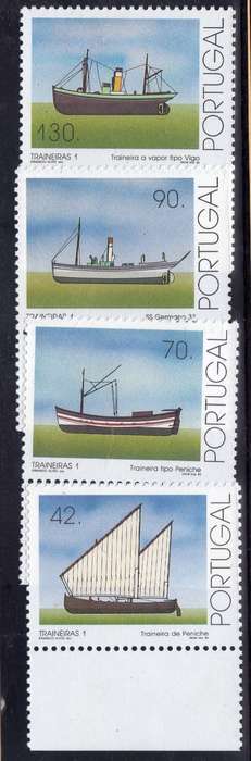 PORTUGAL 1993 `TRAWLERS` 1st SERIES SET OF 4 UMM. SG 2345-8. CAT 5,15 POUNDS.