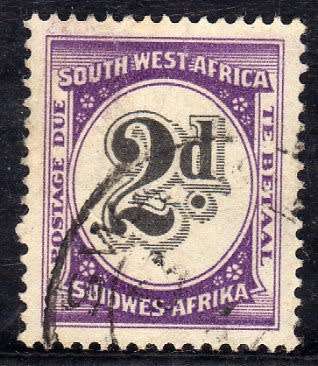 SOUTH WEST AFRICA 1959 POSTAGE DUE 2d VFU. SACC 52. CAT R200.