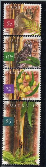 AUSTRALIA 1996 "FLORA AND FAUNA" FIRST SERIES SET OF 4 VFU. SG 1622-5. CAT 5,70 POUNDS.