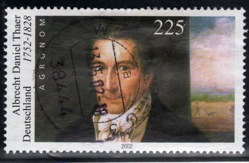 GERMANY WEST 2002 "250TH BIRTH ANNIV OF A.D. THAER" VFU.  SG 3115. CAT 6 POUNDS.