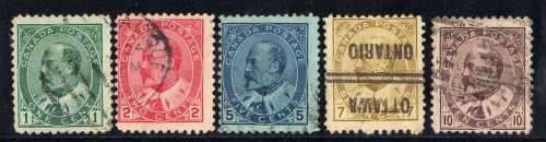 CANADA 1903 KE VII DEFIN PART SET OF 5 FINE - VERY FINE USED. SG 173-184. CAT 32 POUNDS.