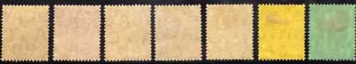 MONTSERRAT 1908-14 DEFIN 1/2d - 3d & 1/- VERY FINE MM. SG 35-40a & 44. CAT 31.40 POUNDS. (2018)