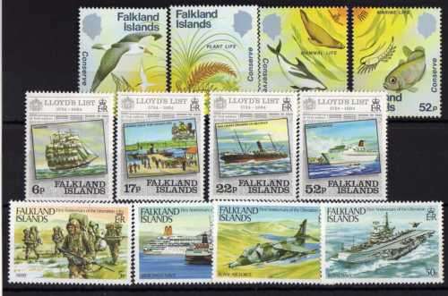 FALKLAND ISLANDS 3 NATURE CONSERVATION SETS OF 4 UMM. CAT 7.70 GBP.