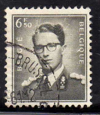 BELGIUM 1953 DEFIN 6F50 GREY FINE USED. SG 1464. CAT 19 POUNDS.