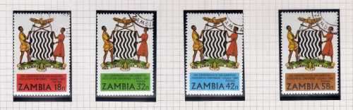 ZAMBIA 1980 26TH COMMONWEATH PALIAMENTARY CONF SET OF 4 VFU. SG 321-324. CAT 2,75 POUNDS. (2014)