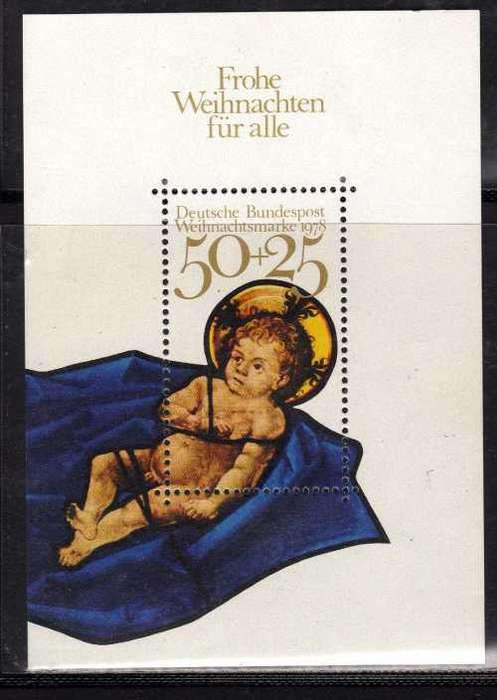 GERMANY WEST 1978 CHRISTMAS MINI SHEET UMM. SG MS1880.