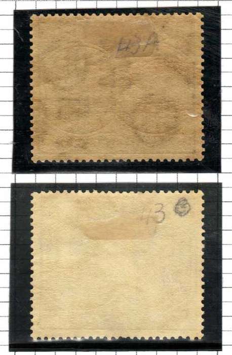 ST KITTS-NEVIS 1921-29 KGV 2,5d SHADES MM. SG 42 & 44. CAT 6 POUNDS. (2018)