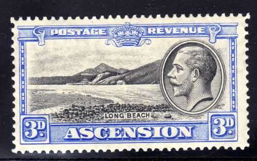 ASCENSION 1934 DEFIN 3d BLACK & ULTRAMARINE VERY FINE MM. SG 25. CAT 2.50 POUNDS. (2018)