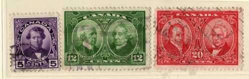 CANADA 1927 HISTORICAL ISSUE SET OF 3 FINE USED. SG 271-273. CAT £19. (2018)