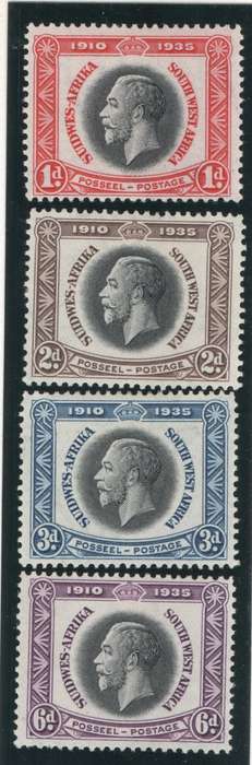 SOUTH WEST AFRICA 1935 SILVER JUBILEE SET OF 4 CLEAN MOUNTED MINT. SG 88-91. CAT £11,50. (2018)
