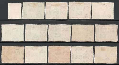 Dominica 1938-47 KGVI definitive set of 15 fine lmm/mm. SG 99-109a. CAT £75. (2018)