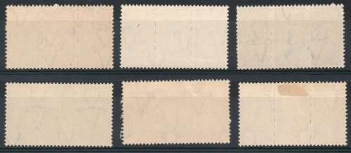 South Africa 1943-44 postage due set of 4 units + 2 shades umm (1 x 1d unit mm) SG D30-D33. Cat £115