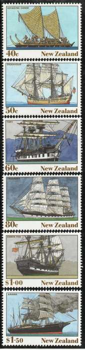 New Zealand 1990 Ships set of 6 unmounted mint. SG 1541-1546.