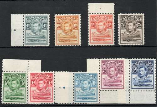 Basutoland 1938 defin part set of 9 (½d-2/6d) unmounted mint. SACC/SG 18-26. Cat R600/£34.
