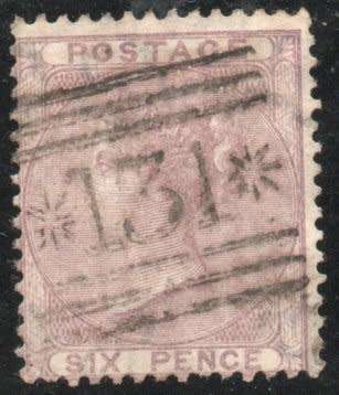 Great Britain 1855-57 QV 6d pale lilac wmk Emblems fine used. SG 70. Cat £125 (2018)