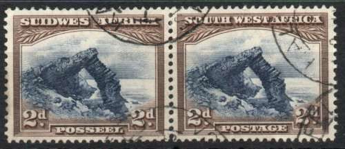 South West Africa 1931 Pictorials 2d perf down fine used. SG 76. Cat £9.50 (2018)