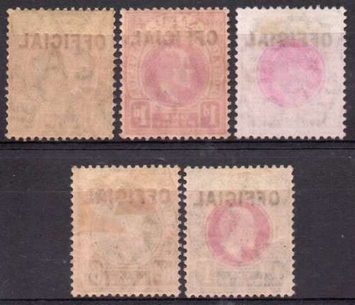 Natal 1904 KEVII Officials part set of 5 mint (no 3d) SACC 1-3, 5 and 6. Cat R6840. (2019-20)