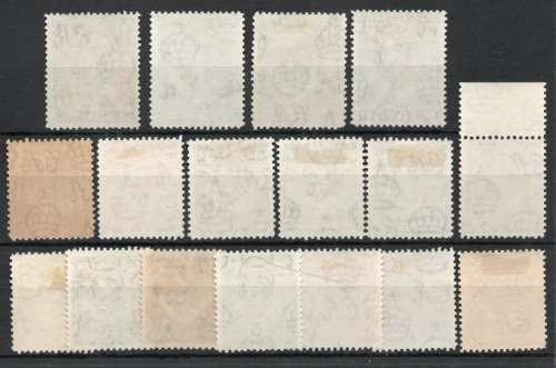 Northern Rhodesia 1938 definitive part set of 17 lmm. SACC 25-28, 30, 32-43. Cat R1814 (2019-20)