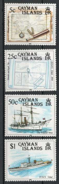 Cayman Islands 1989 Island Maps and Survey Ships set of 4 umm. SG 691-694. Cat £21,25 (2013)
