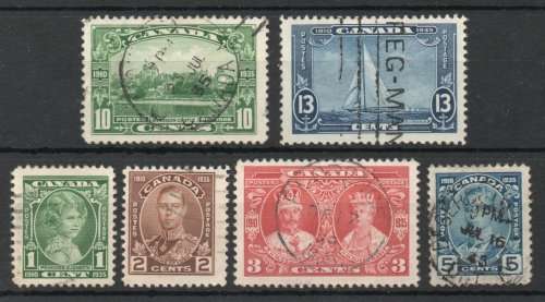 Canada 1935 KGV Silver Jubilee set of 6 very fine used. SG 335-340. Cat £32 (2022)