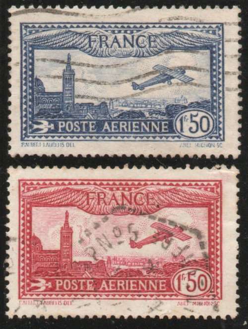 France 1930 Air set of 2 very fine used. SG 483-484. Cat £8,25 (2015)