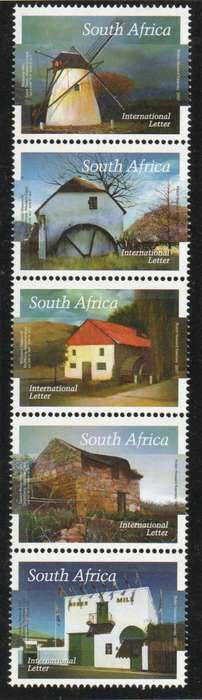 South Africa 2007 Mills of South Africa set/strip of 5 umm. SACC 1843-47. Cat R250 (2023-25)