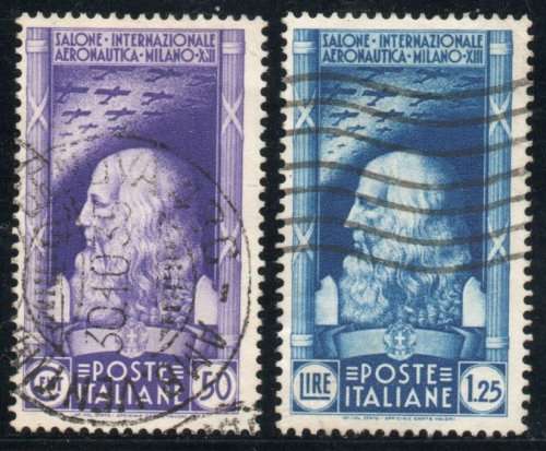 Italy 1935 Aeronautical Exhibition part set of 2 very fine used. SG 460-461. Cat £9,60 (2012)